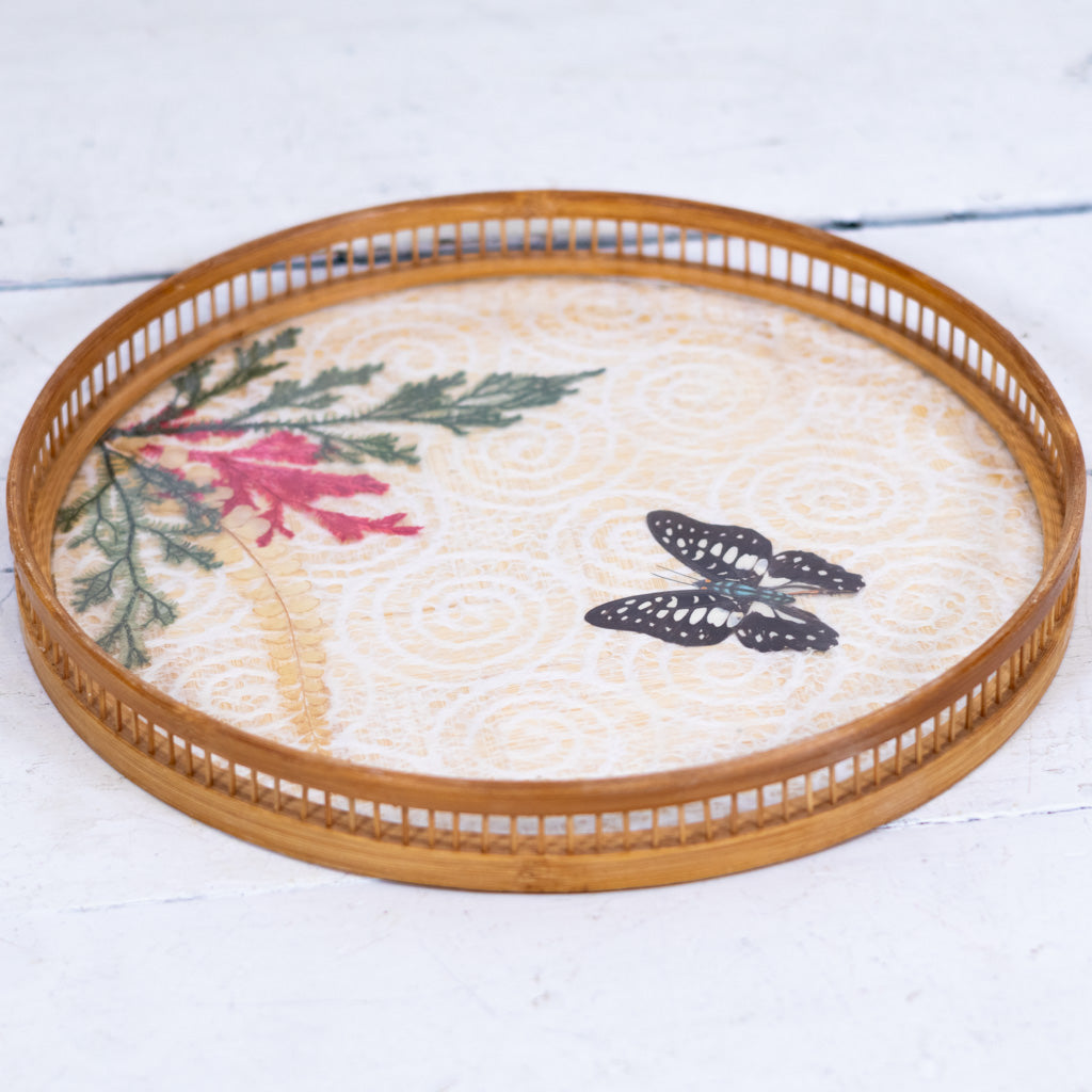 Hand Pressed Rattan Tray