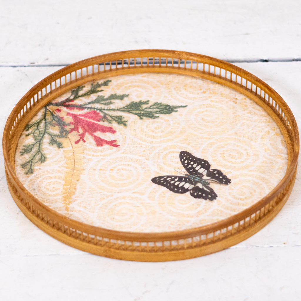 Hand Pressed Rattan Tray