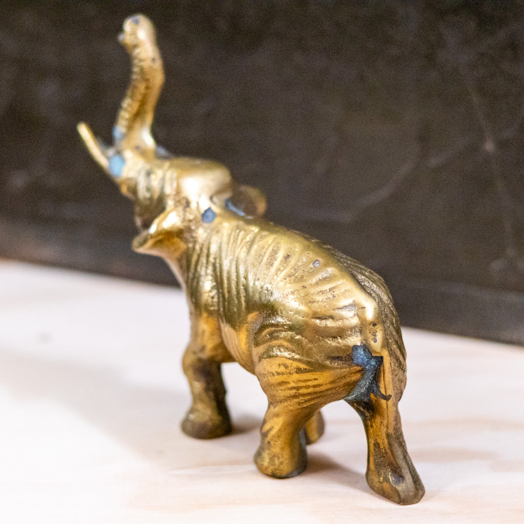 Small Vintage Brass Elephant