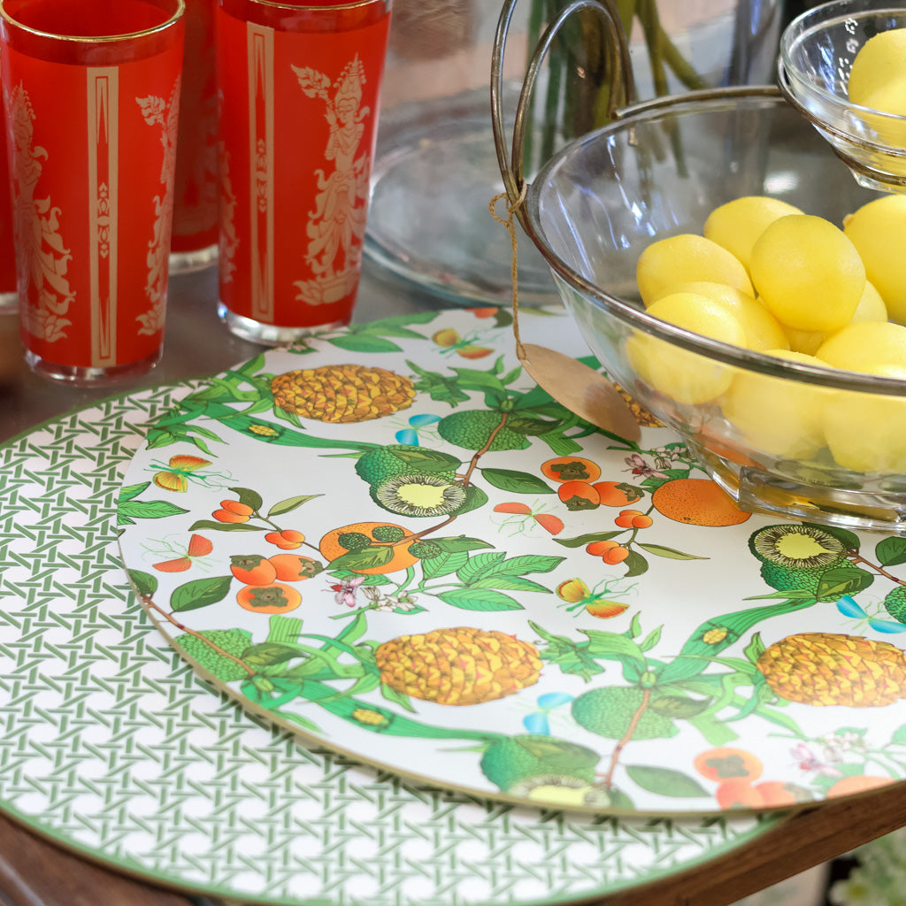 Round Two-Sided Pineapple Placemat