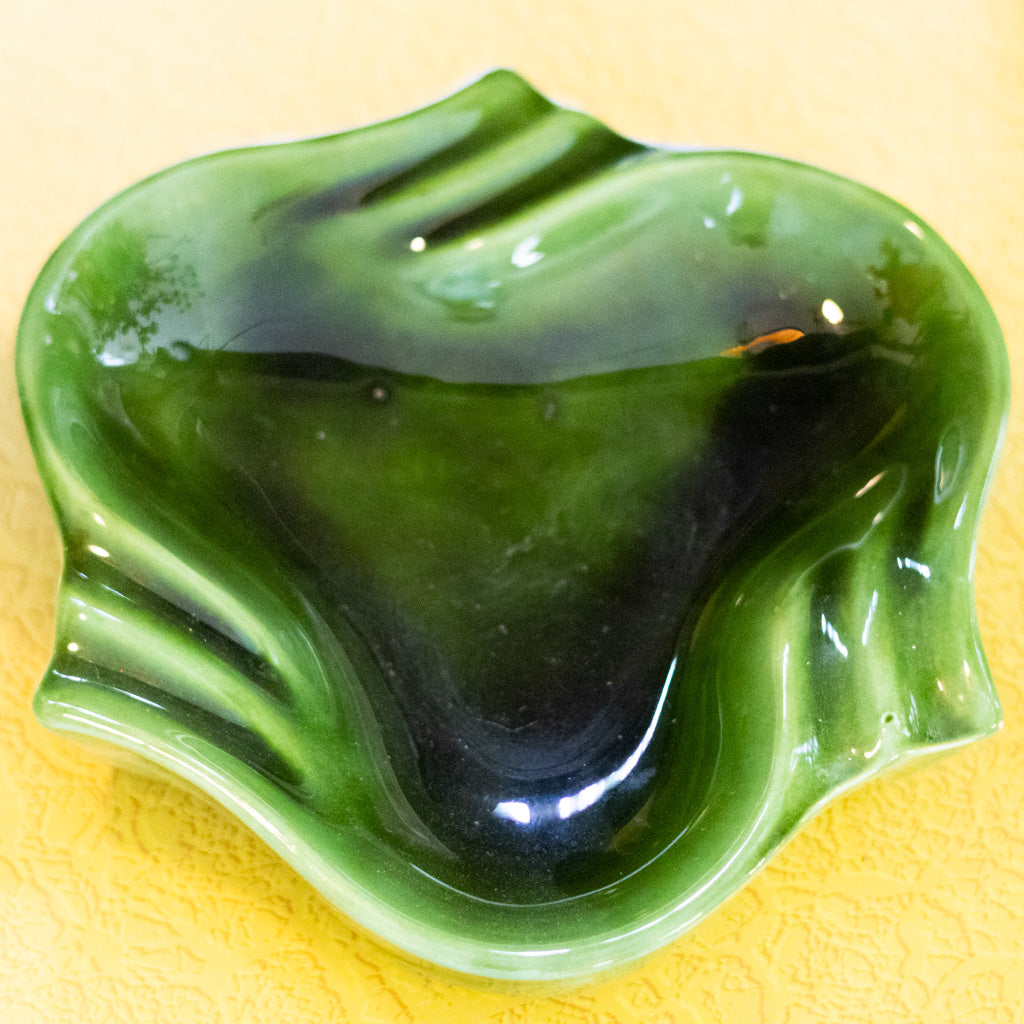 MCM Green Ceramic Trivet Dish