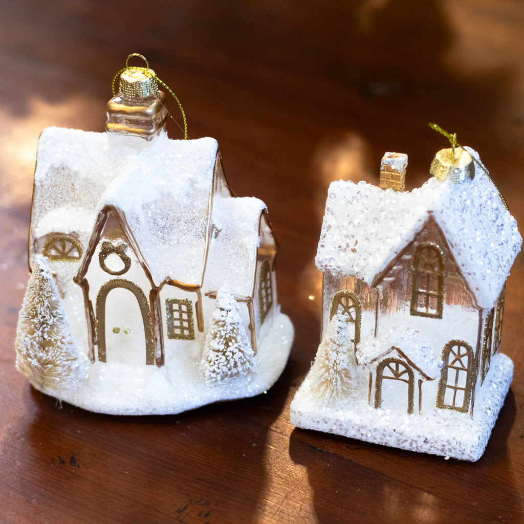 Gingerbread Glass House Ornament Small