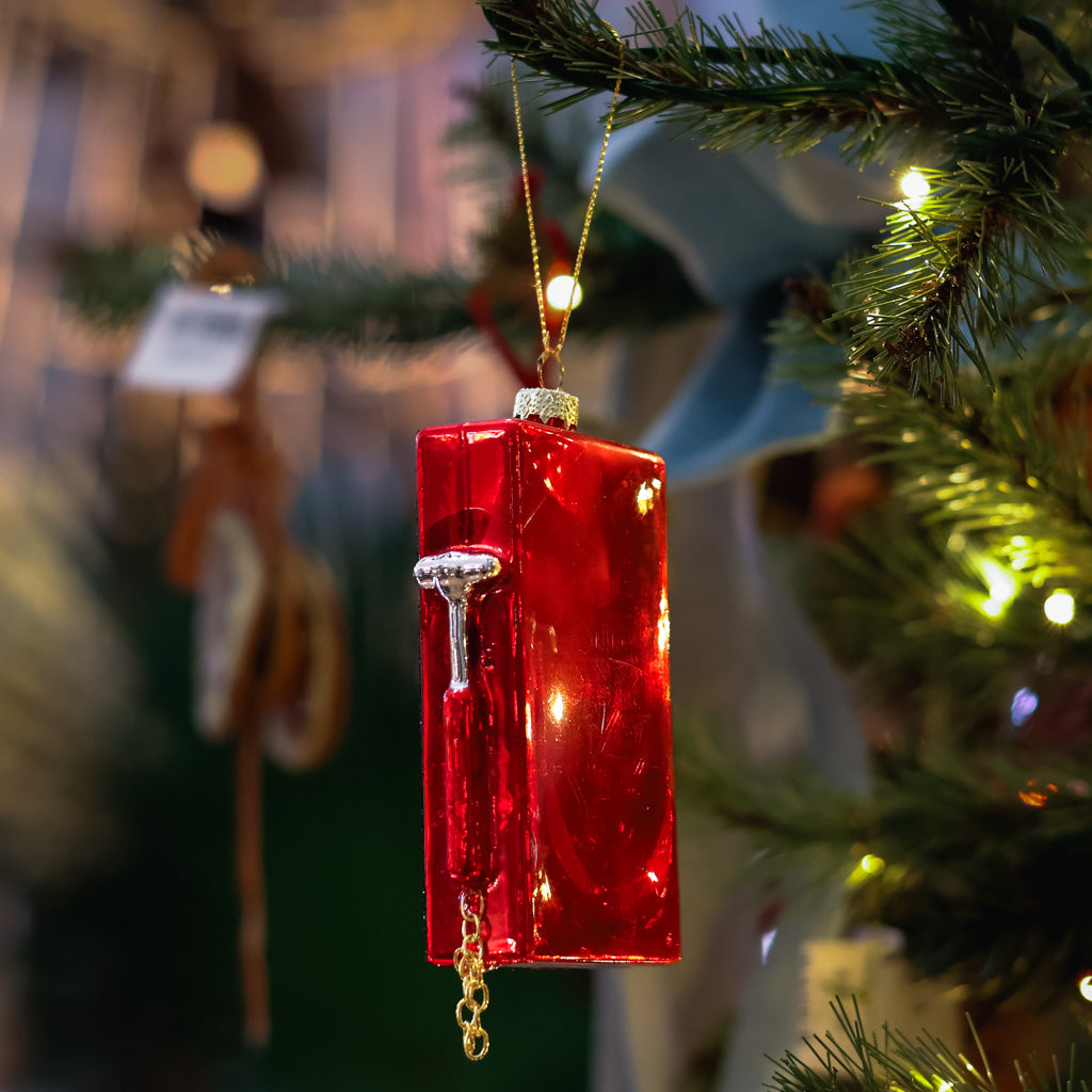 Champagne Emergency Glass Ornament