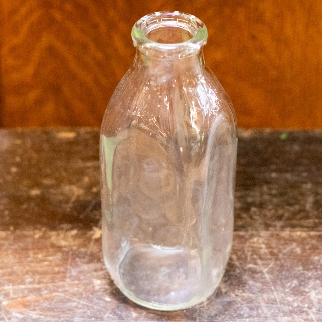 Vintage Glass Milk Bottle One Quart