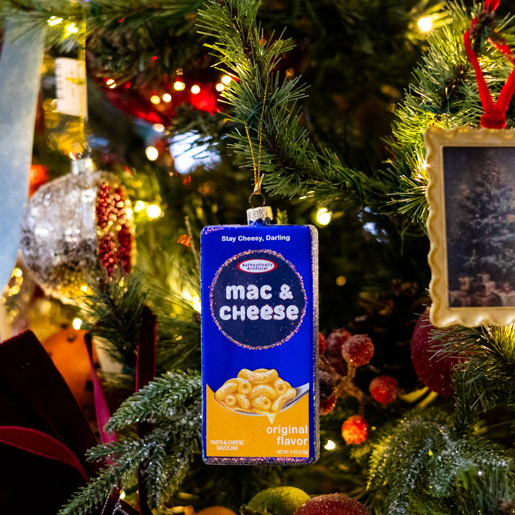 Mac and Cheese Glass Ornament