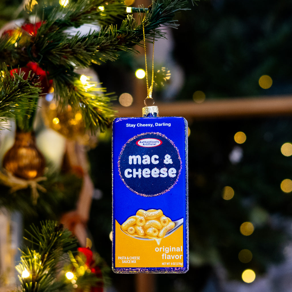 Mac and Cheese Glass Ornament
