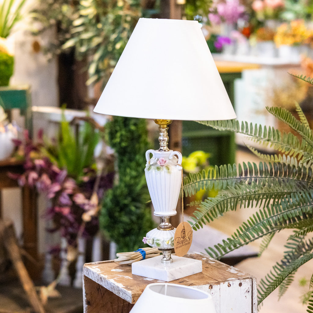 Vintage Pair of Porcelain Table Lamps