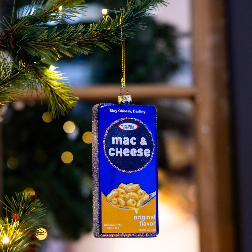 Mac and Cheese Glass Ornament