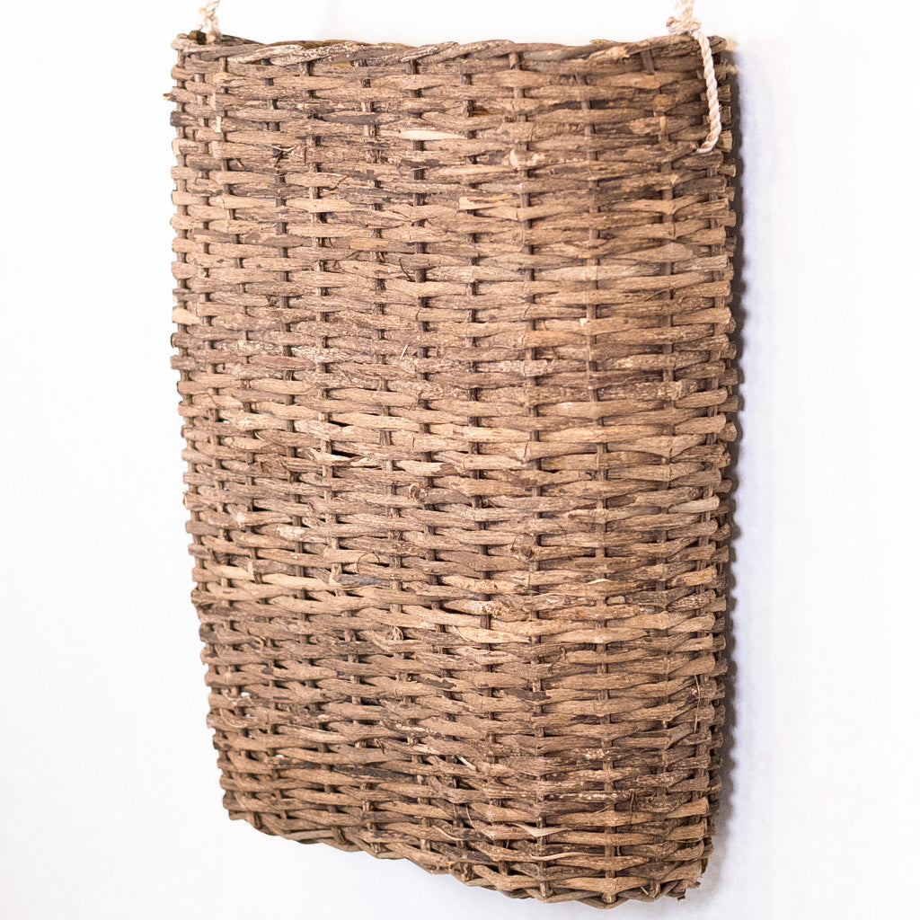 Basket Woven Square with Rope Hanger