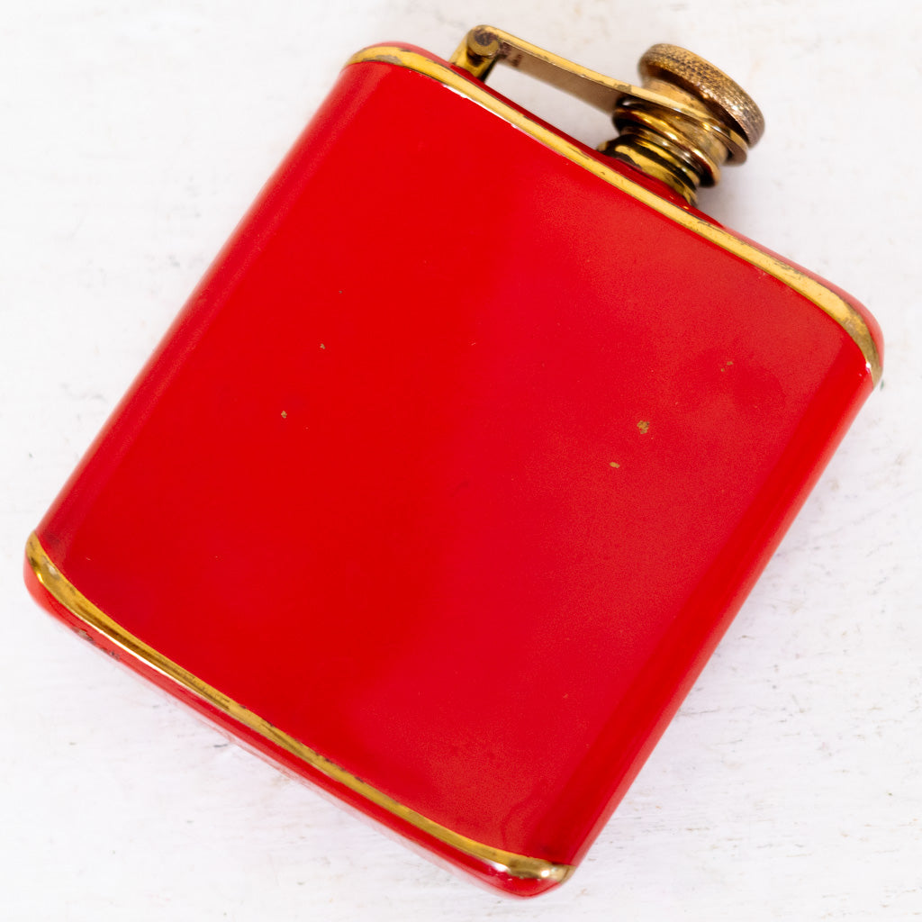 Red/Black Deco Hip Flask