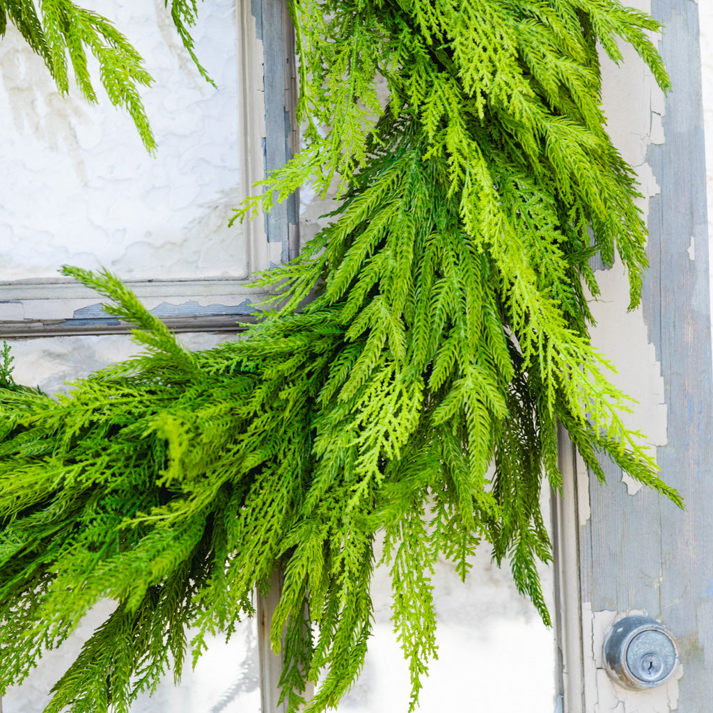 30"D Woodland Evergreen Wreath Real Touch