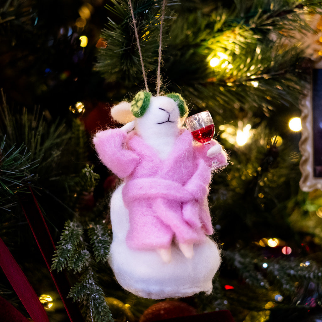 Spa Day Chair Mouse Ornament
