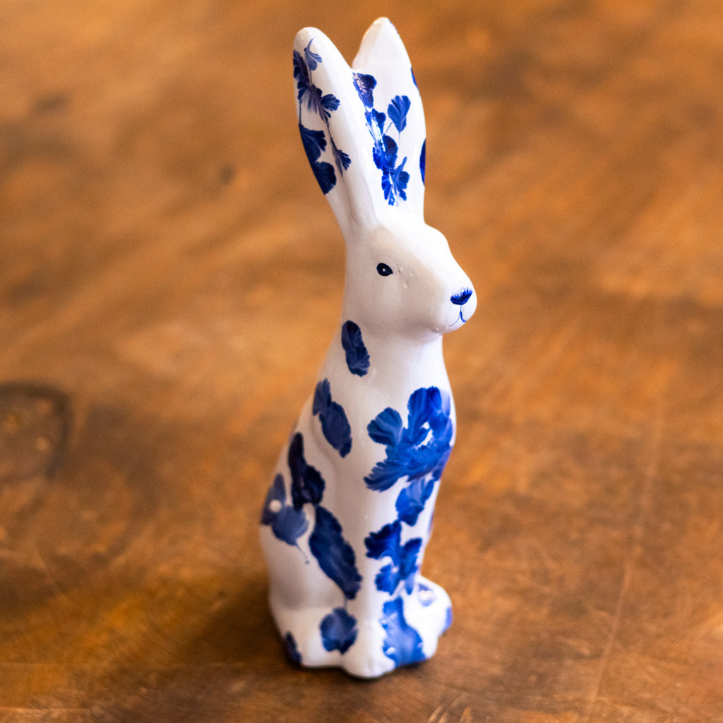 Blue White Tall Bunny Paws Front