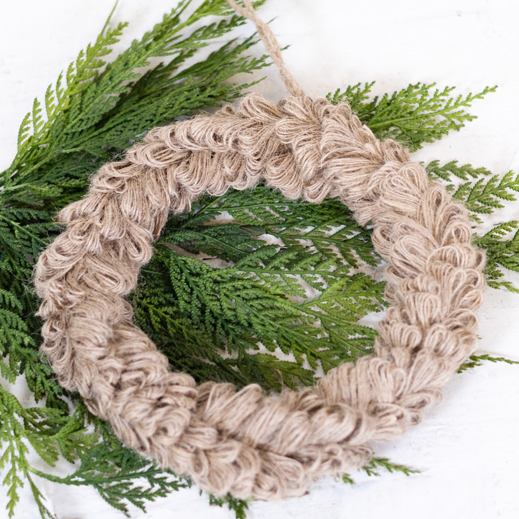Jute Wreath Beige Ornament