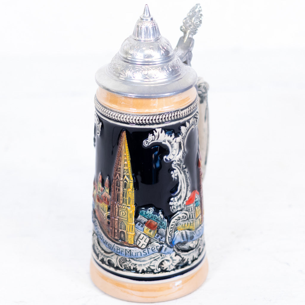 Vintage Western Germany Lidded Beer Stein