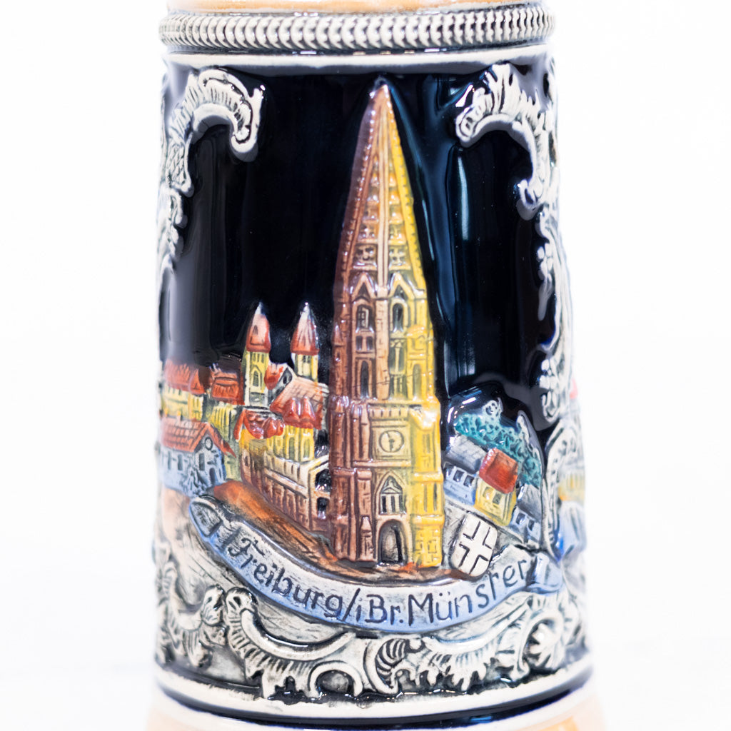 Vintage Western Germany Lidded Beer Stein