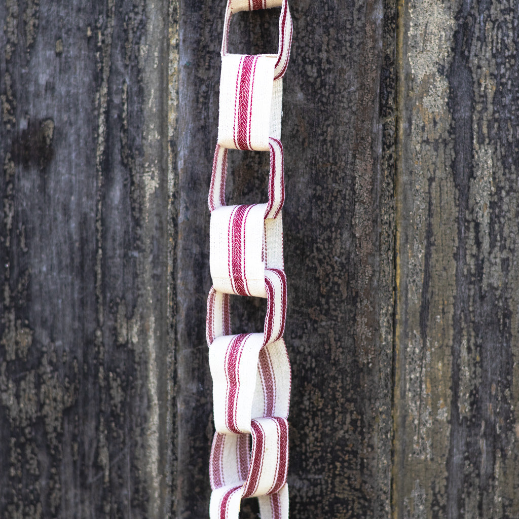 Cotton Cream Red Stripe Garland