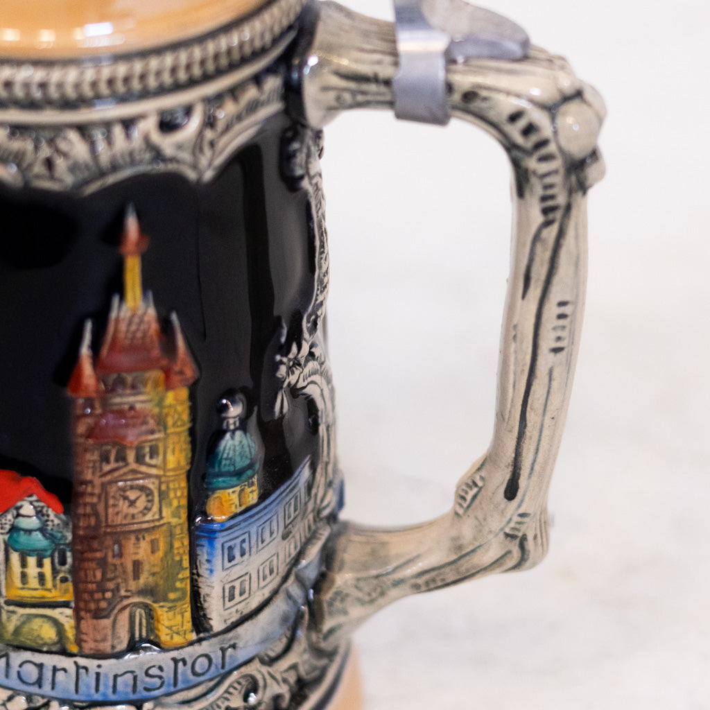 Vintage Western Germany Lidded Beer Stein