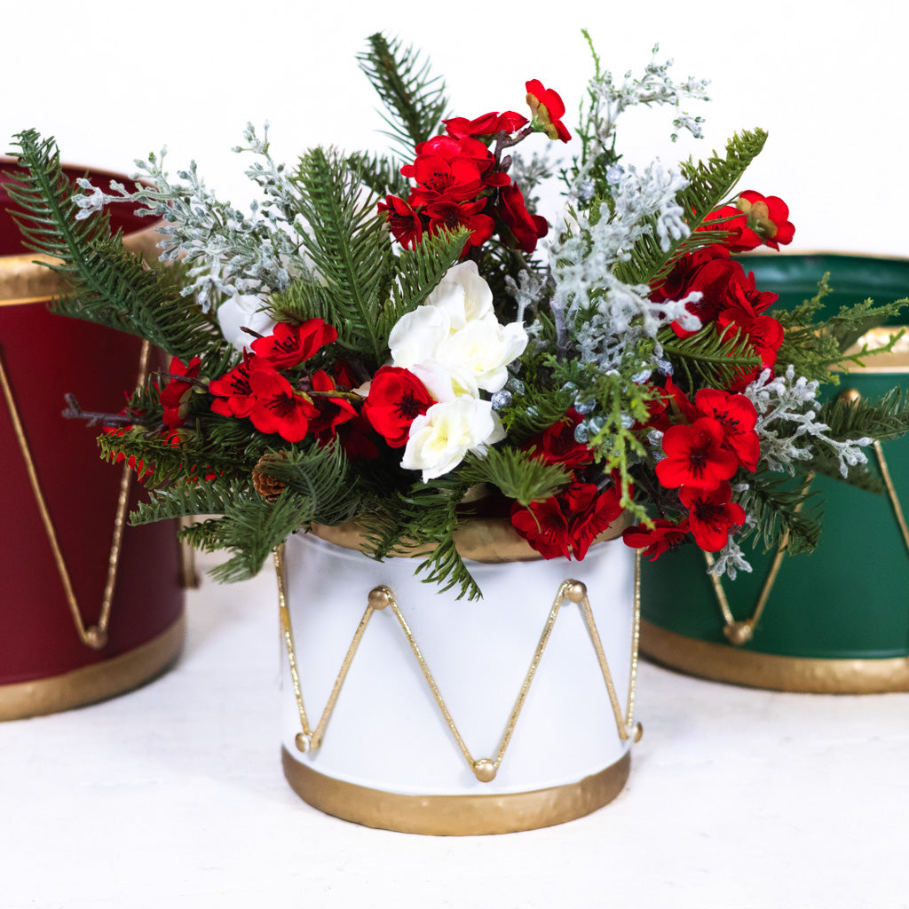 Metal White Drum Container