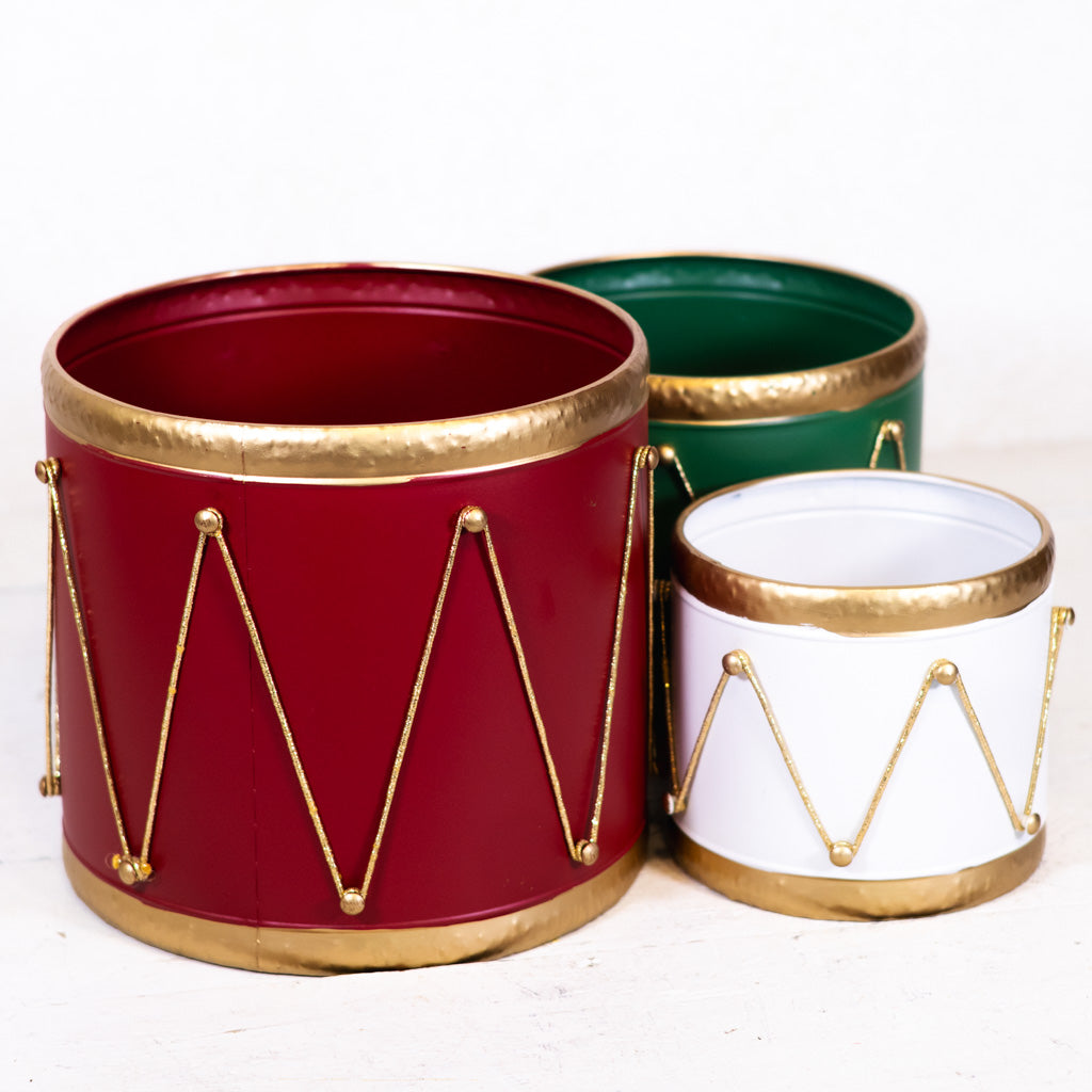 Metal Red Drum Container