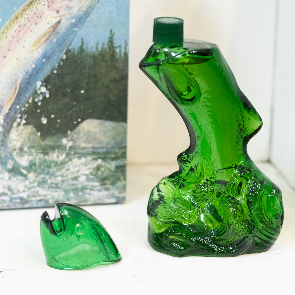 1970's Avon Trout Cologne Decanter with Box