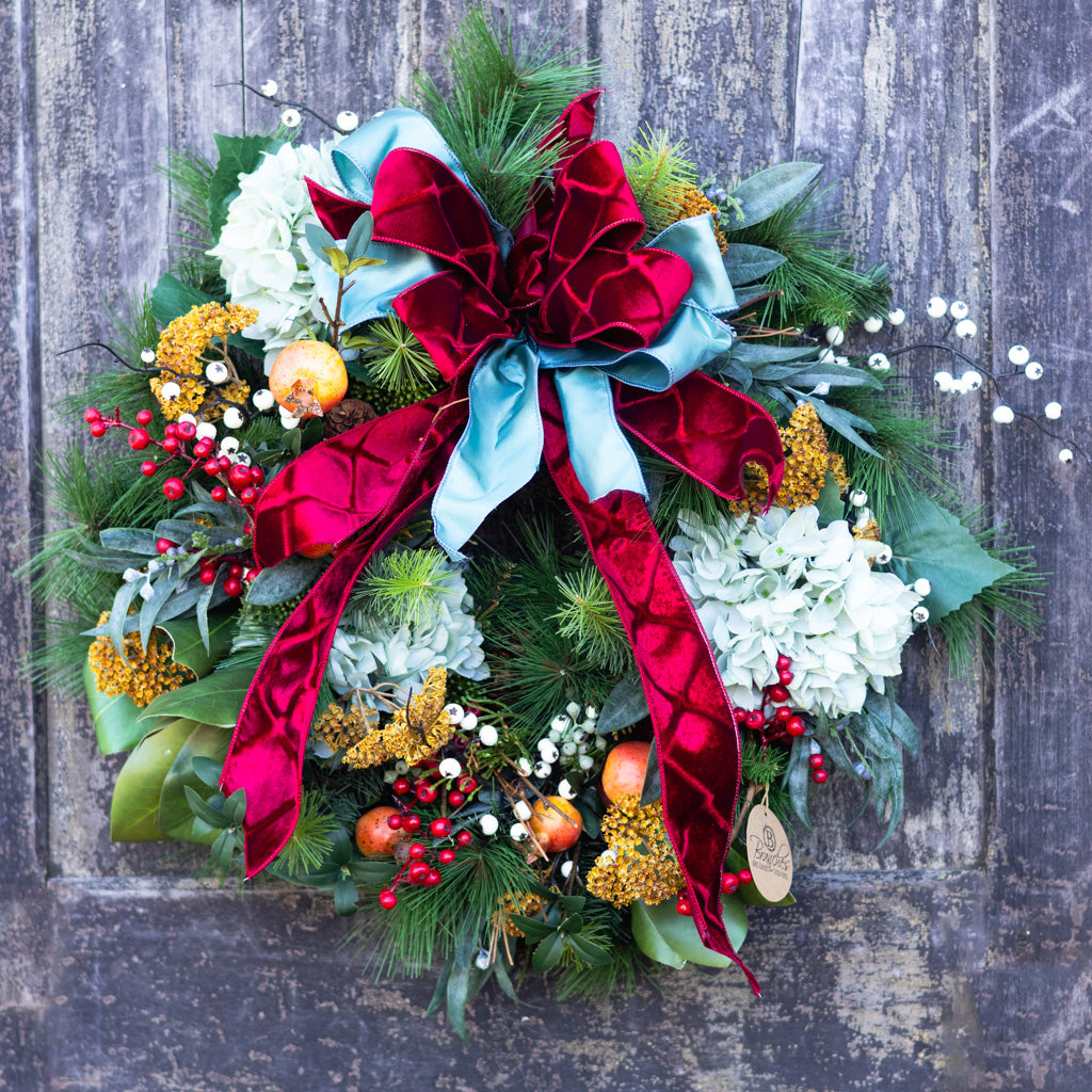 Pompous Pomegranate Holiday Wreath