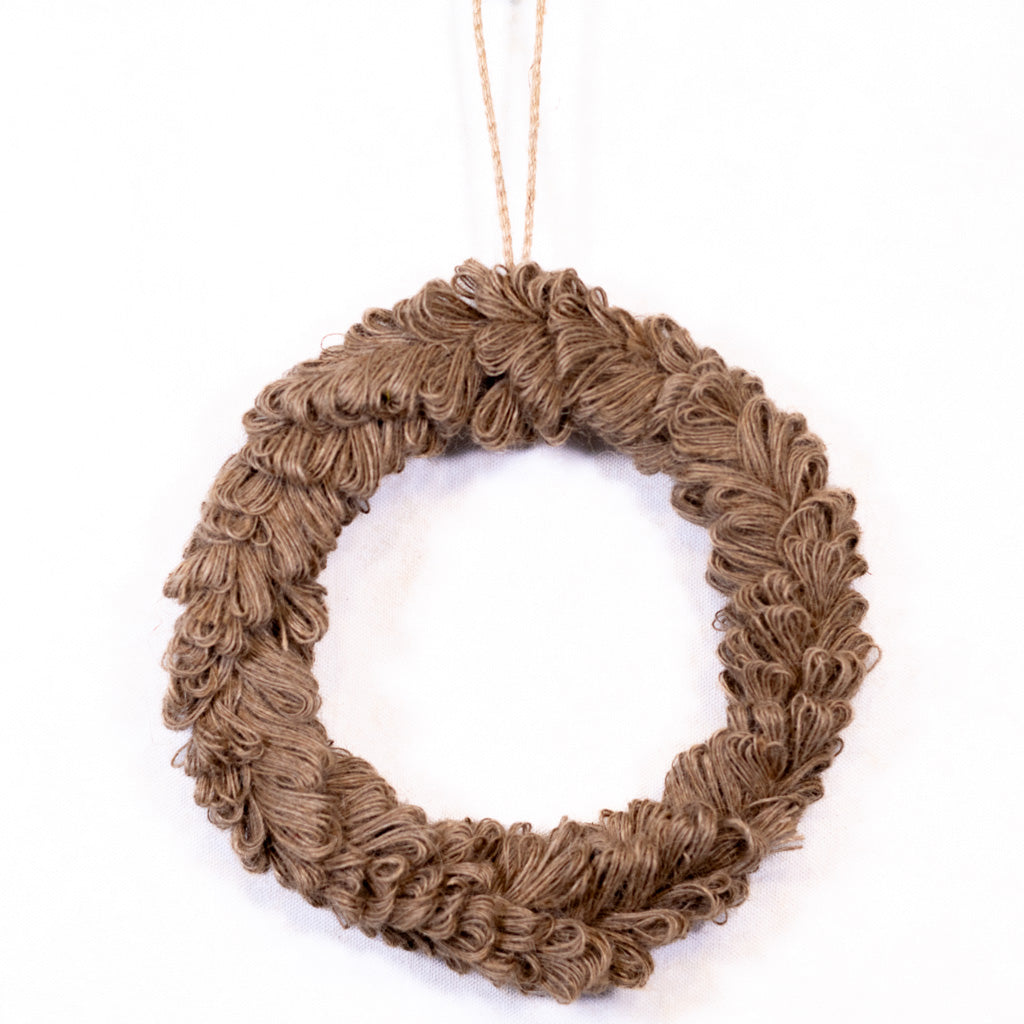 Jute Wreath Beige Ornament