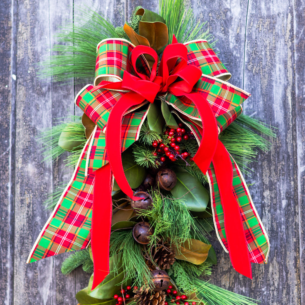 Jingle Bell Holiday Down Drop with Bow