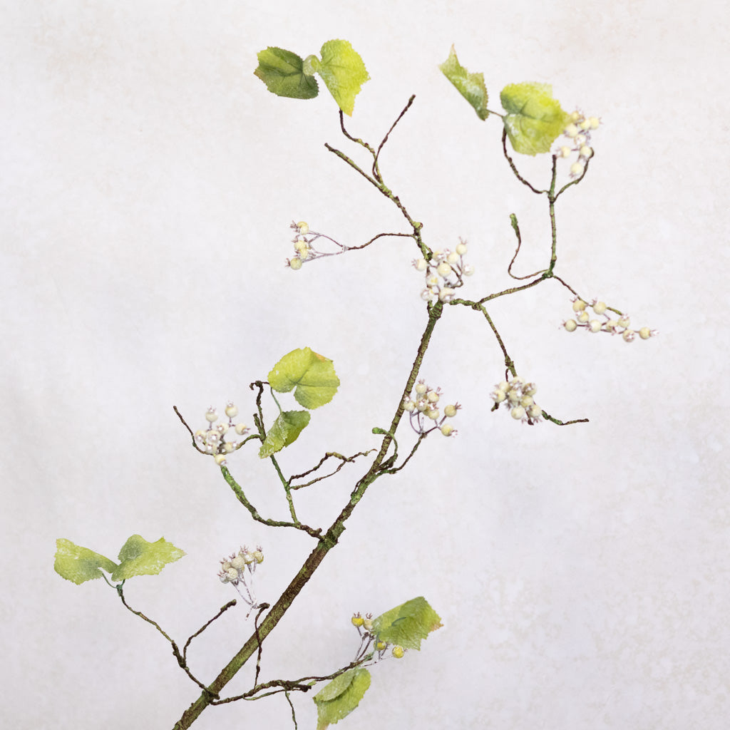 Weathered Grape Vine Berry Spray Stem Green