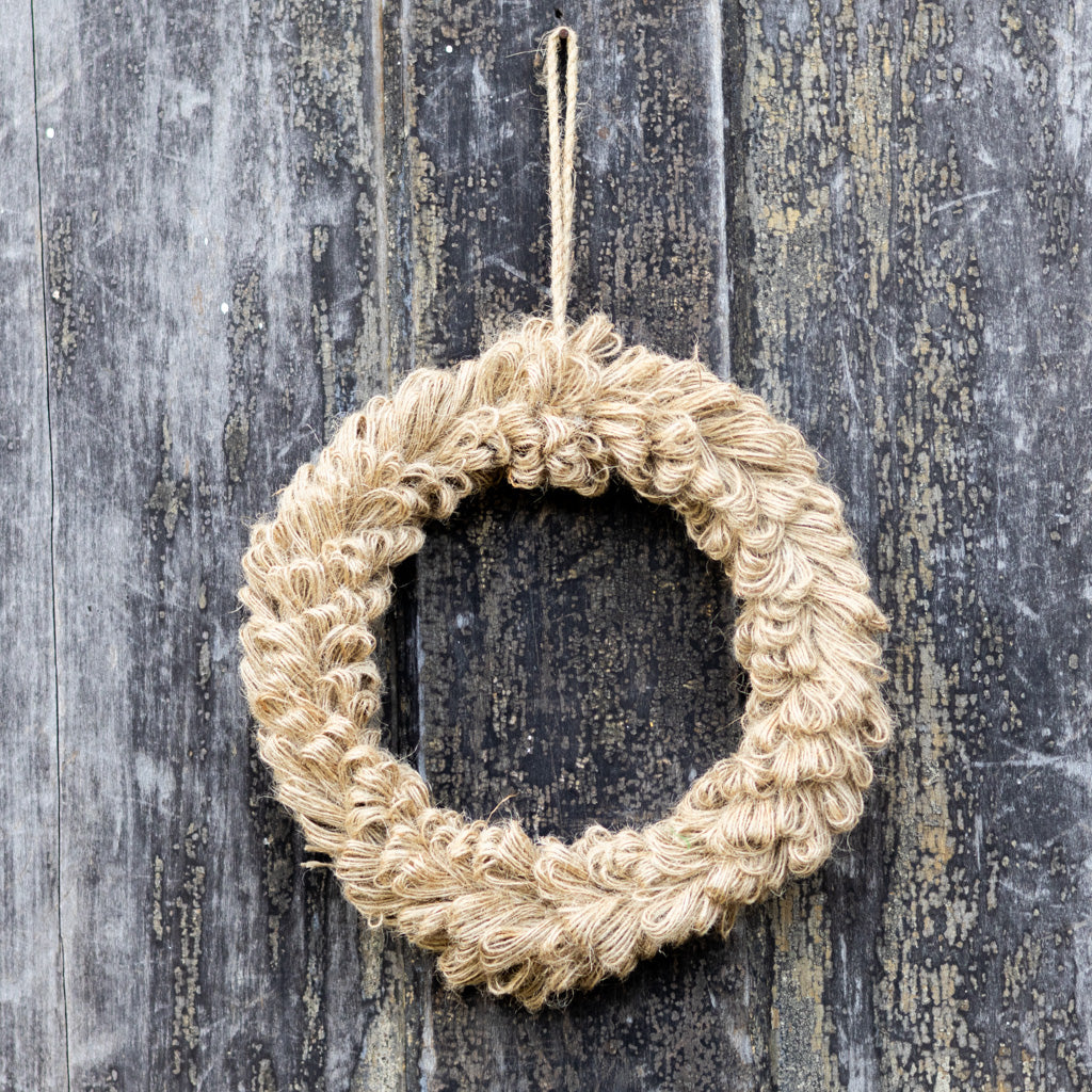 Jute Wreath Beige Ornament