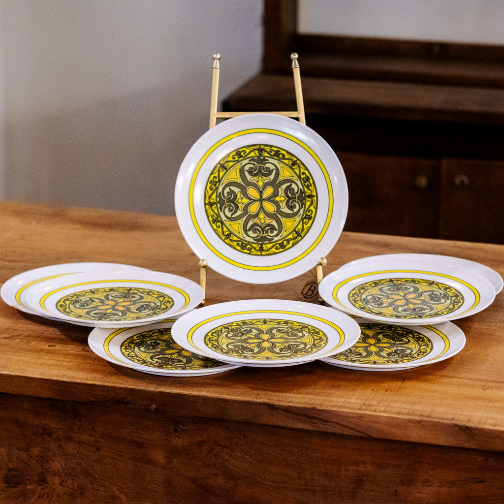 Set of Eight Vintage Melamine Plates