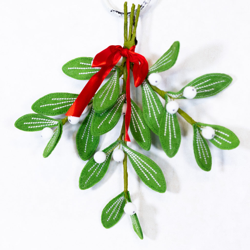 Felt Mistletoe Clip-On Ornament
