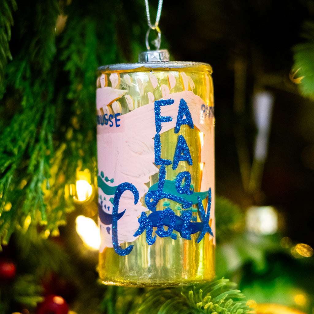 Fa La La Croix Soda Can Sparkle Ornament