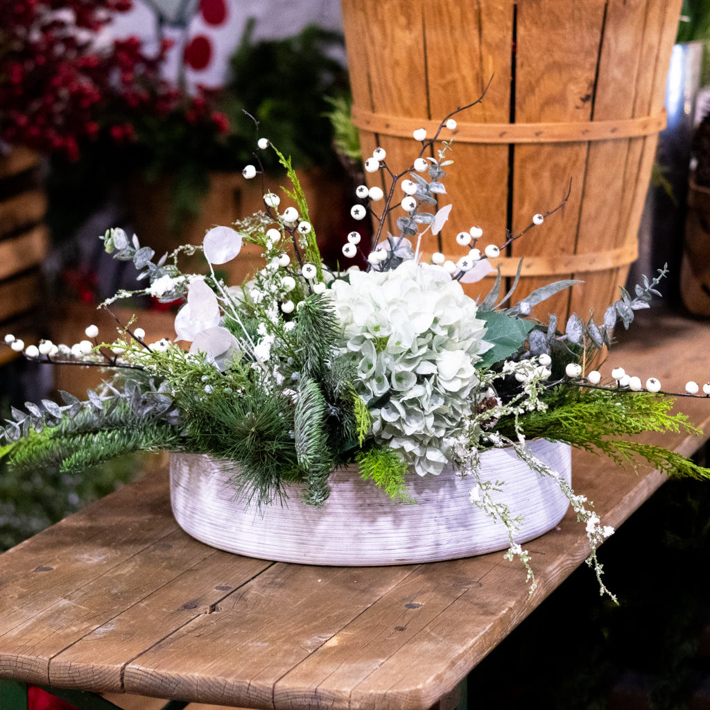 Winter Blues Centerpiece Drop In