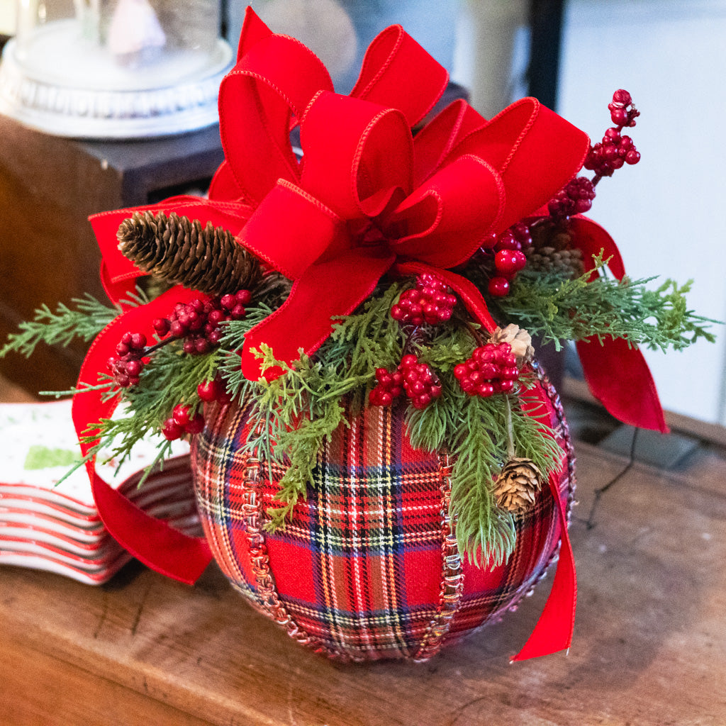 Plaid Kissing Ball