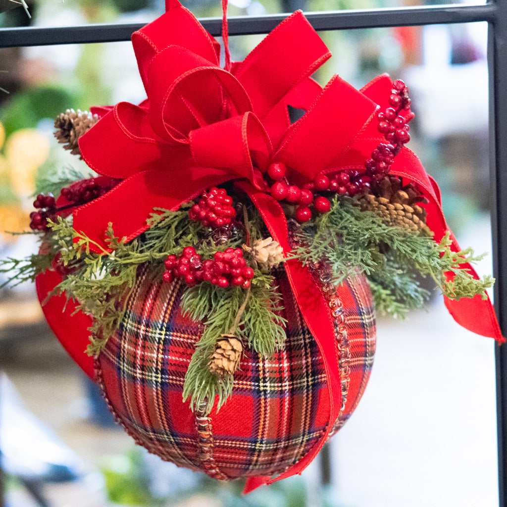 Plaid Kissing Ball