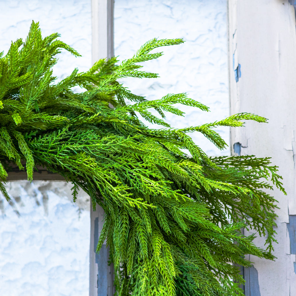 24"D Woodland Evergreen Wreath Real Touch