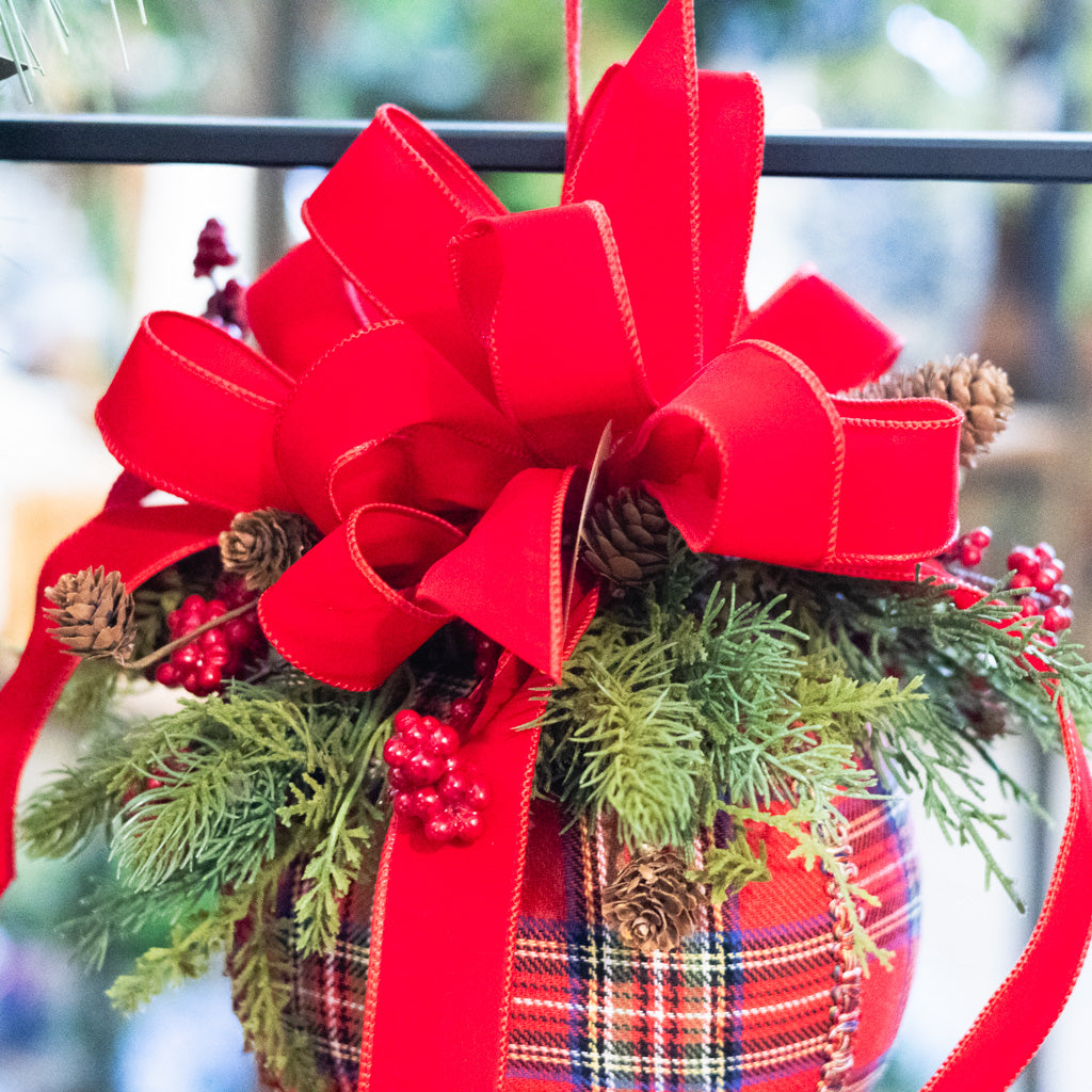 Plaid Kissing Ball
