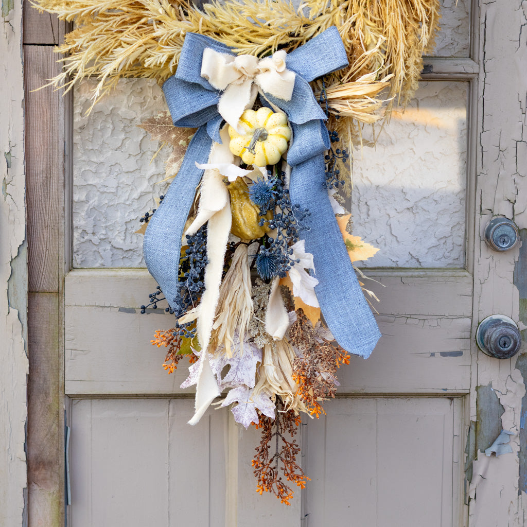 Tattered Denim Bow Bough