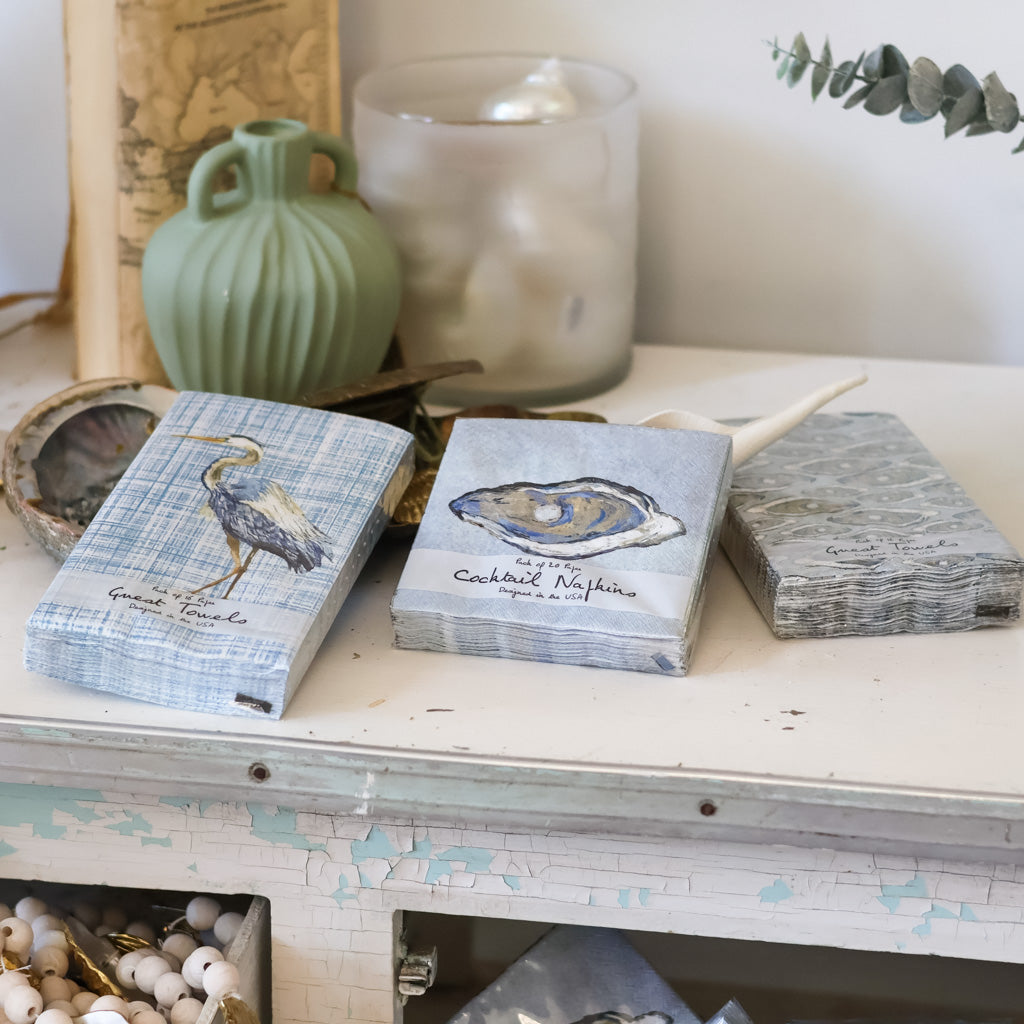 Paper Guest Towel Blue Heron