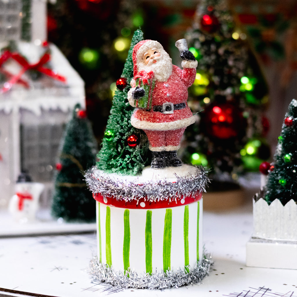 Santa with Tree Resin Box