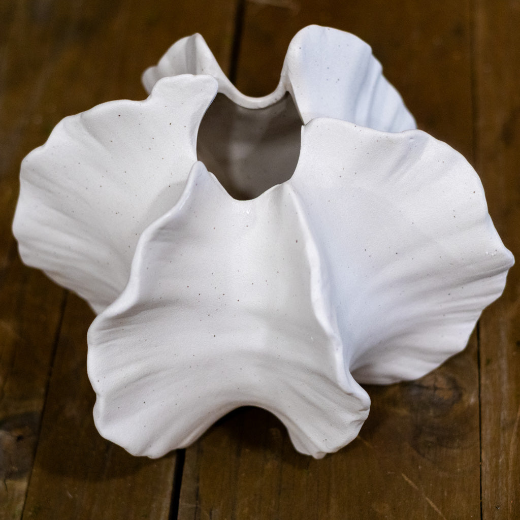 White Ceramic Pod Vase Tall
