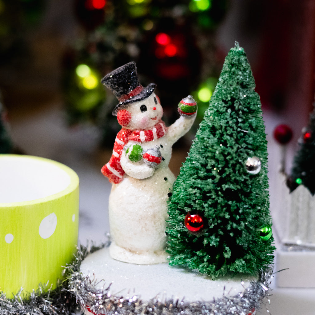 Snowman with Tree Resin Box