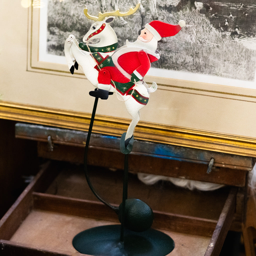 Santa Rocking on A Reindeer