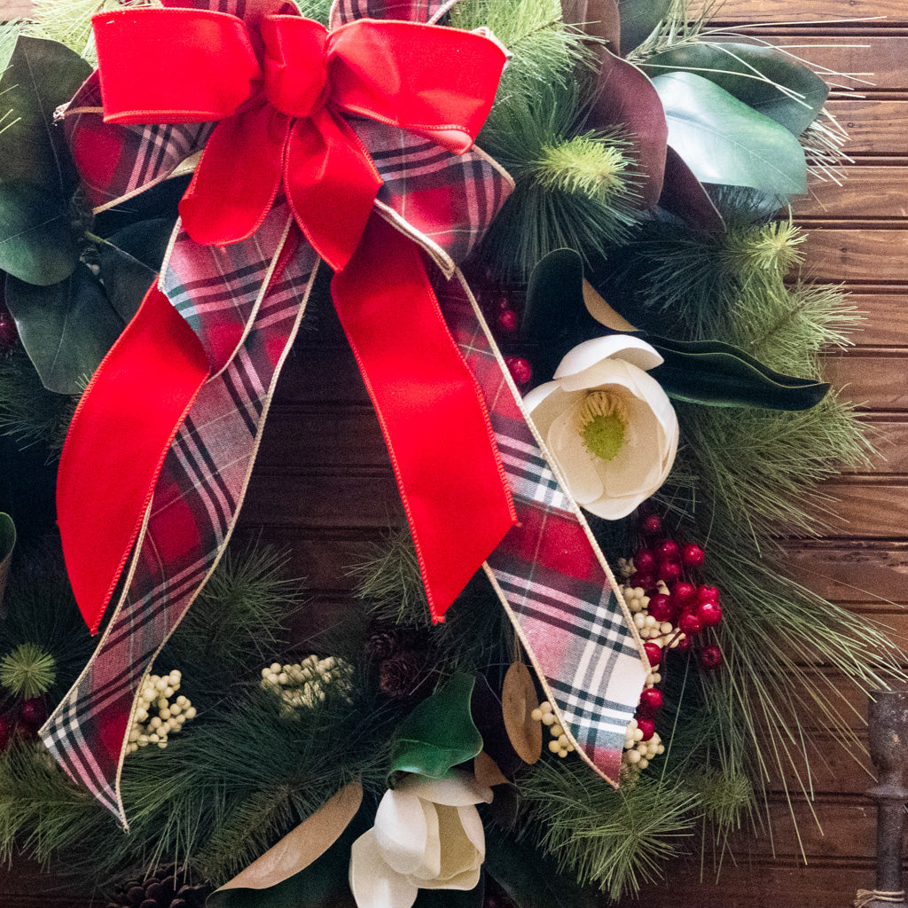 Sea Pines Holiday Wreath with Bow