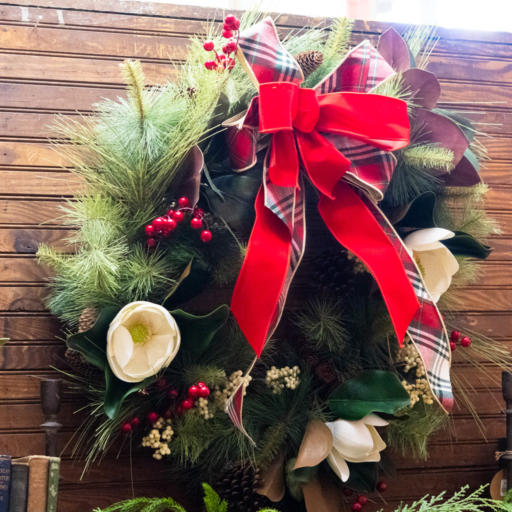 Sea Pines Holiday Wreath with Bow