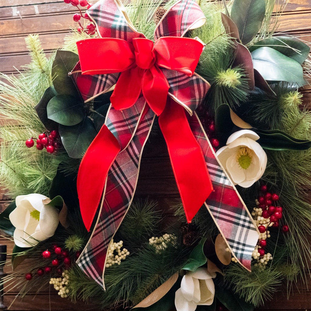 Sea Pines Holiday Wreath with Bow