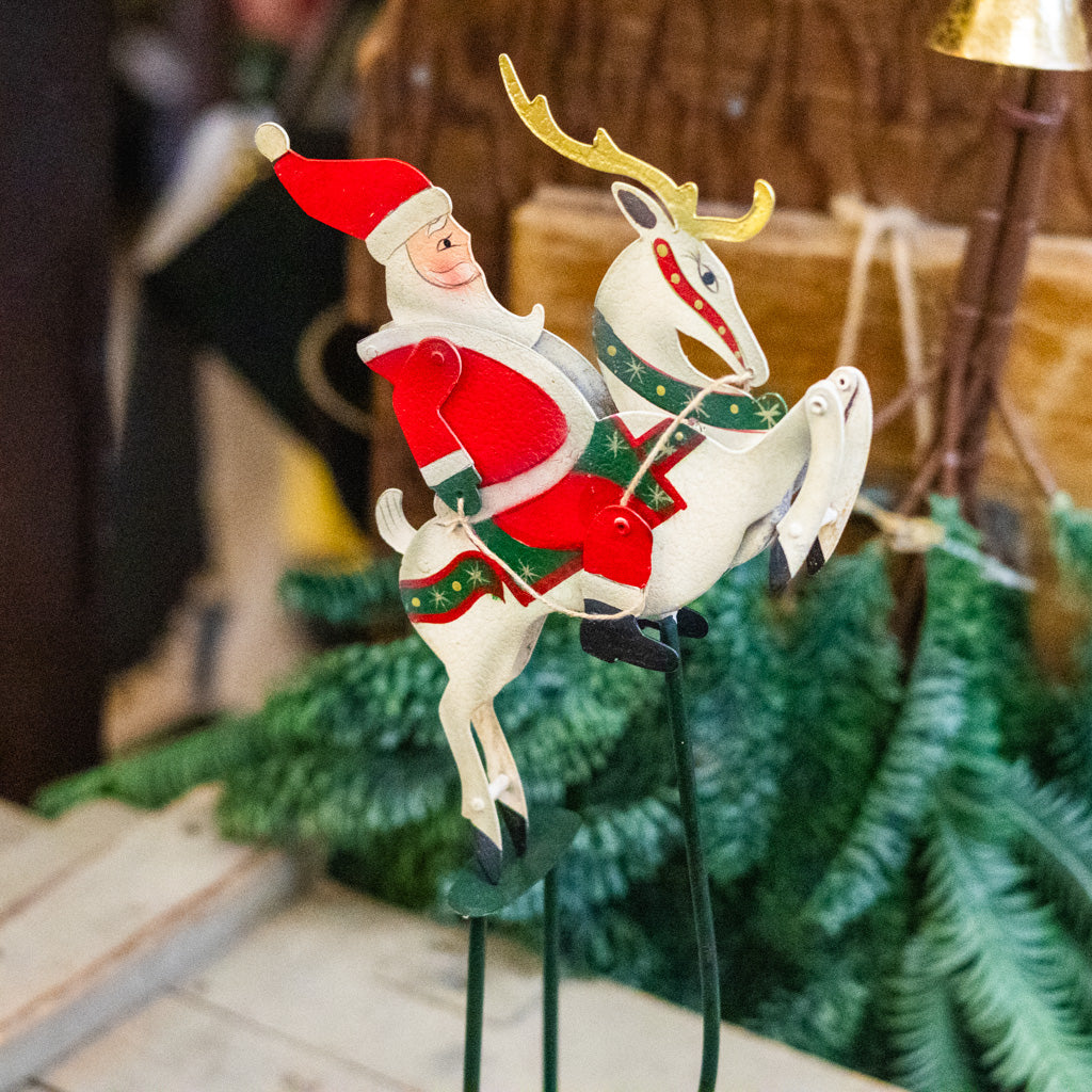 Santa Rocking on A Reindeer