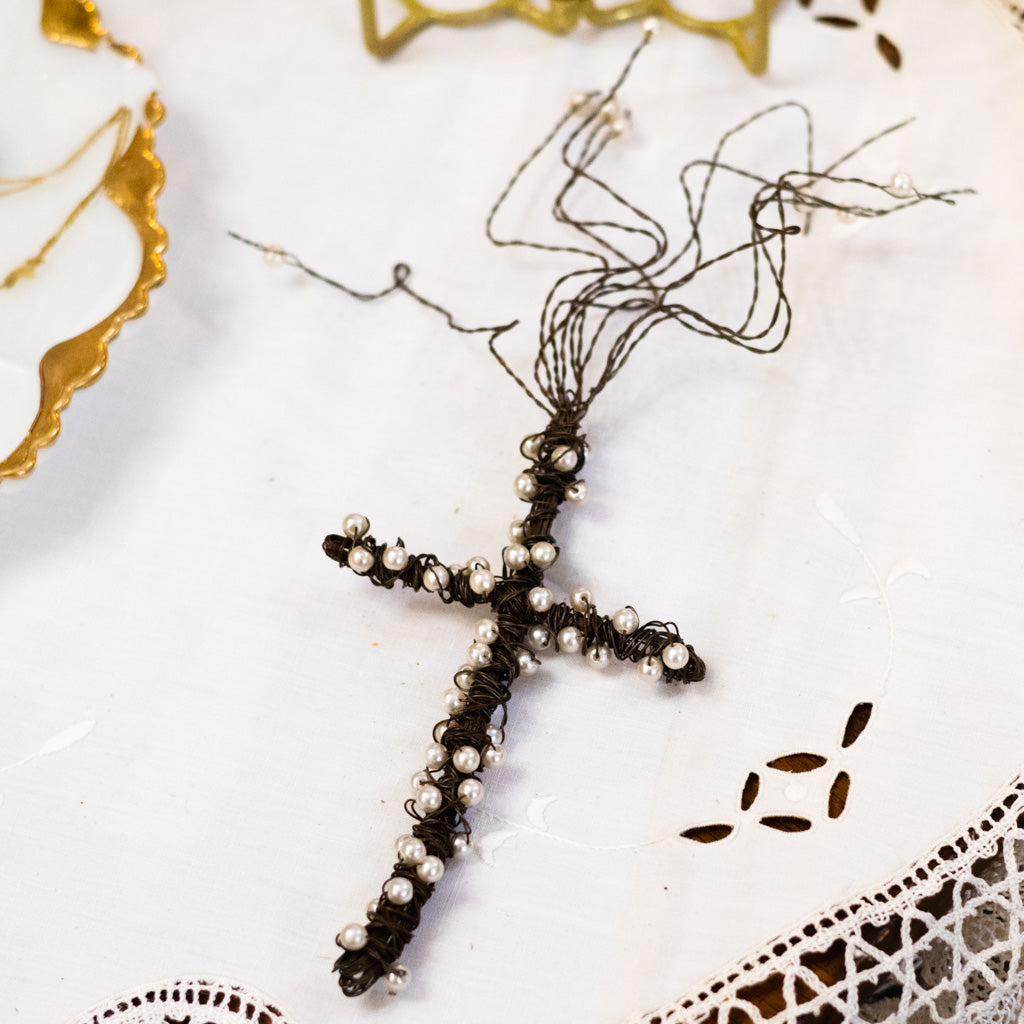 Twisted Brown Wire Cross