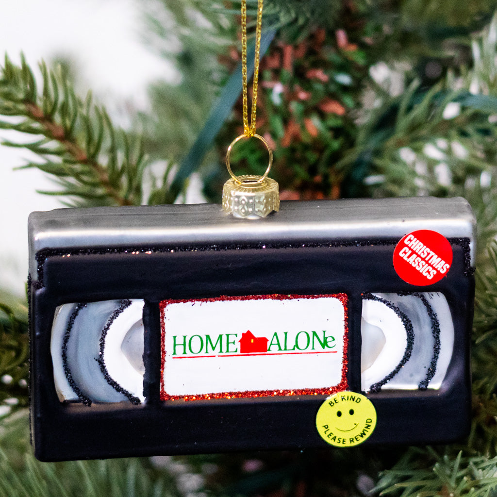 VHS Tape Glass Ornament